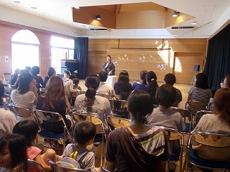 高石市の幼稚園で立花学院長のマナー講習会