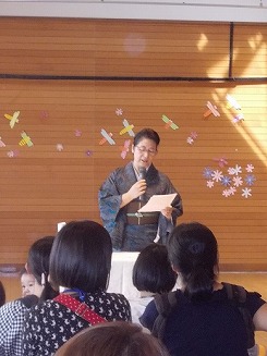 高石市の幼稚園で立花学院長のマナー講習会